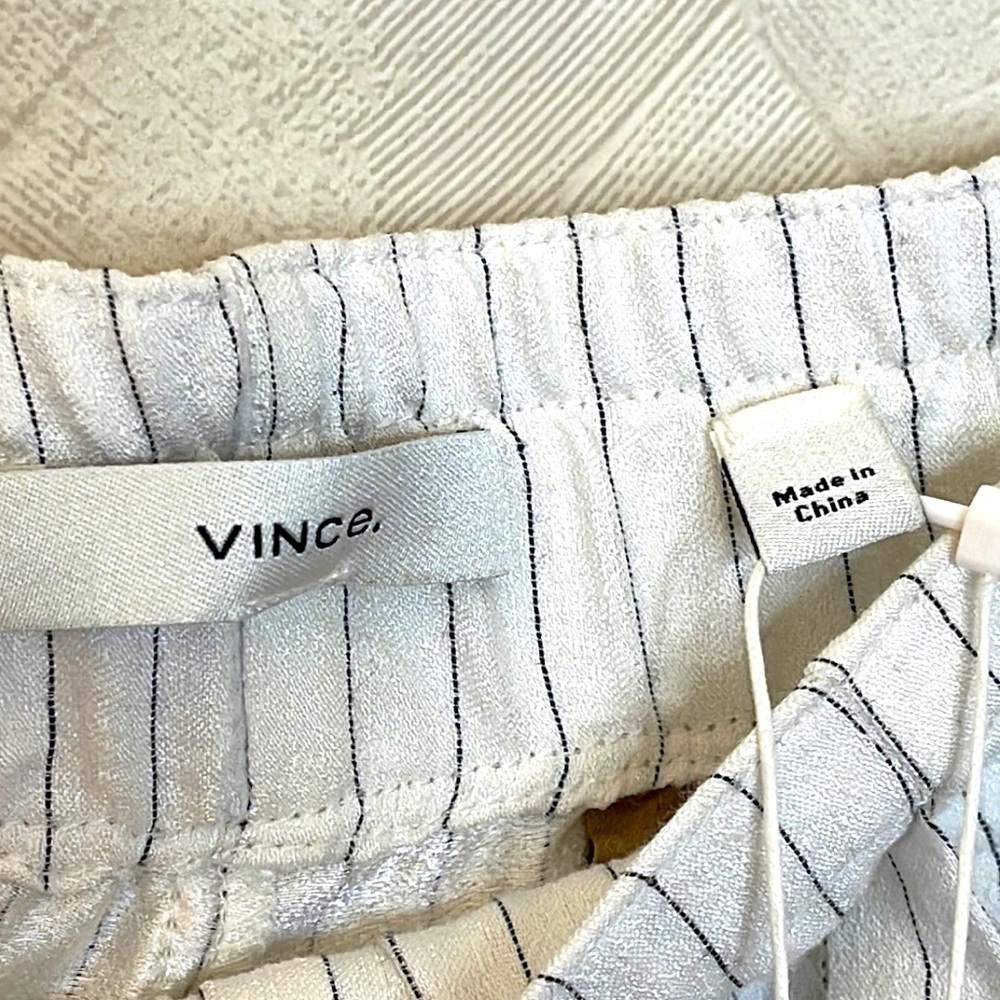 🆕 VINCE Soft Stripe drawstring Pull-On Pant Size XL - Picture 6 of 8